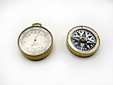 Charles Baker double sided pocket barometer and altimeter
with Singers Patent mother of pearl dial compass